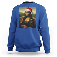 Funny Black Christmas Sweatshirt Vintage Mona Lisa Afro Santa Da Vinci Xmas - Wonder Print Shop