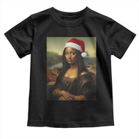 Funny Black Christmas Toddler T Shirt Vintage Mona Lisa Afro Santa Da Vinci Xmas - Wonder Print Shop