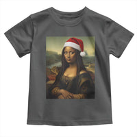 Funny Black Christmas Toddler T Shirt Vintage Mona Lisa Afro Santa Da Vinci Xmas - Wonder Print Shop