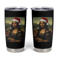 Funny Black Christmas Tumbler Cup Vintage Mona Lisa Afro Santa Da Vinci Xmas - Wonder Print Shop