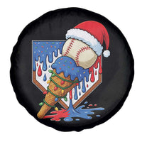 Christmas Baseball Ice Cream Drip Spare Tire Cover Santa Sports Player Xmas Light Boys Baseball Bat TS10