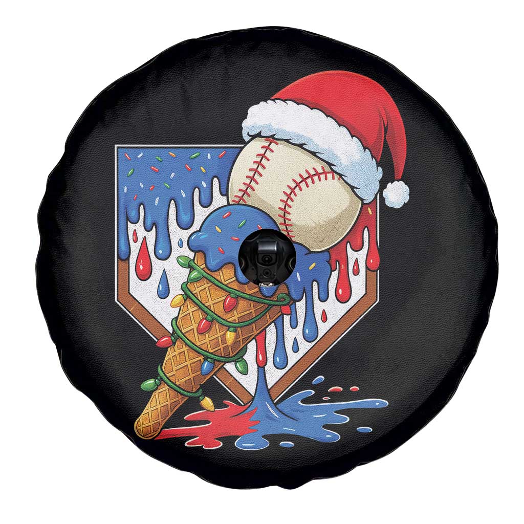 Christmas Baseball Ice Cream Drip Spare Tire Cover Santa Sports Player Xmas Light Boys Baseball Bat TS10