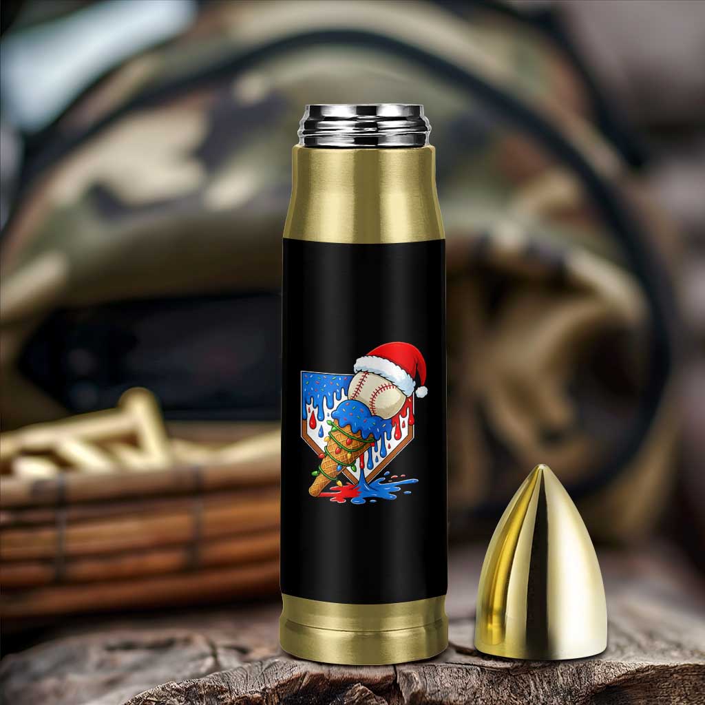 Christmas Baseball Ice Cream Drip Bullet Tumbler Santa Sports Player Xmas Light Boys Baseball Bat - Wonder Print Shop