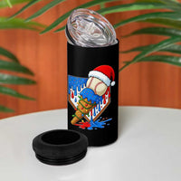 Christmas Baseball Ice Cream Drip 4 in 1 Can Cooler Tumbler Santa Sports Player Xmas Light Boys Baseball Bat - Wonder Print Shop