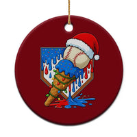 Christmas Baseball Ice Cream Drip Ceramic Ornament Santa Sports Player Xmas Light Boys Baseball Bat - Wonder Print Shop