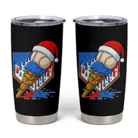 Christmas Baseball Ice Cream Drip Tumbler Cup Santa Sports Player Xmas Light Boys Baseball Bat - Wonder Print Shop