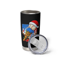 Christmas Baseball Ice Cream Drip Tumbler Cup Santa Sports Player Xmas Light Boys Baseball Bat - Wonder Print Shop