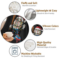 Christmas Baseball Ice Cream Drip Throw Blanket Santa Sports Xmas Baseball Player - Wonder Print Shop