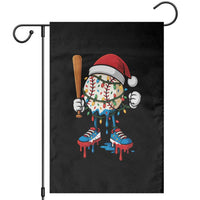 Christmas Baseball Ice Cream Drip Garden Flag Santa Sports Xmas Baseball Player - Wonder Print Shop
