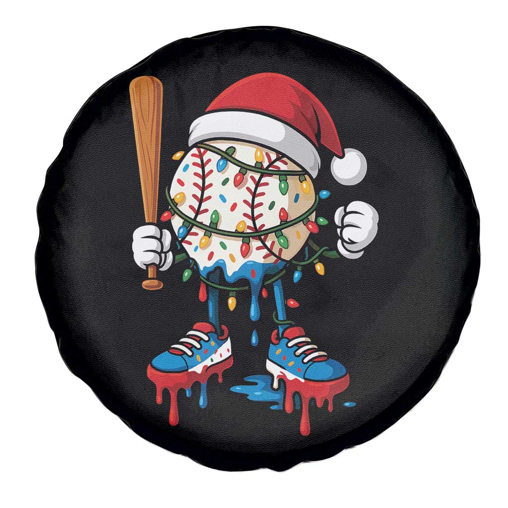 Christmas Baseball Ice Cream Drip Spare Tire Cover Santa Sports Xmas Baseball Player TS10