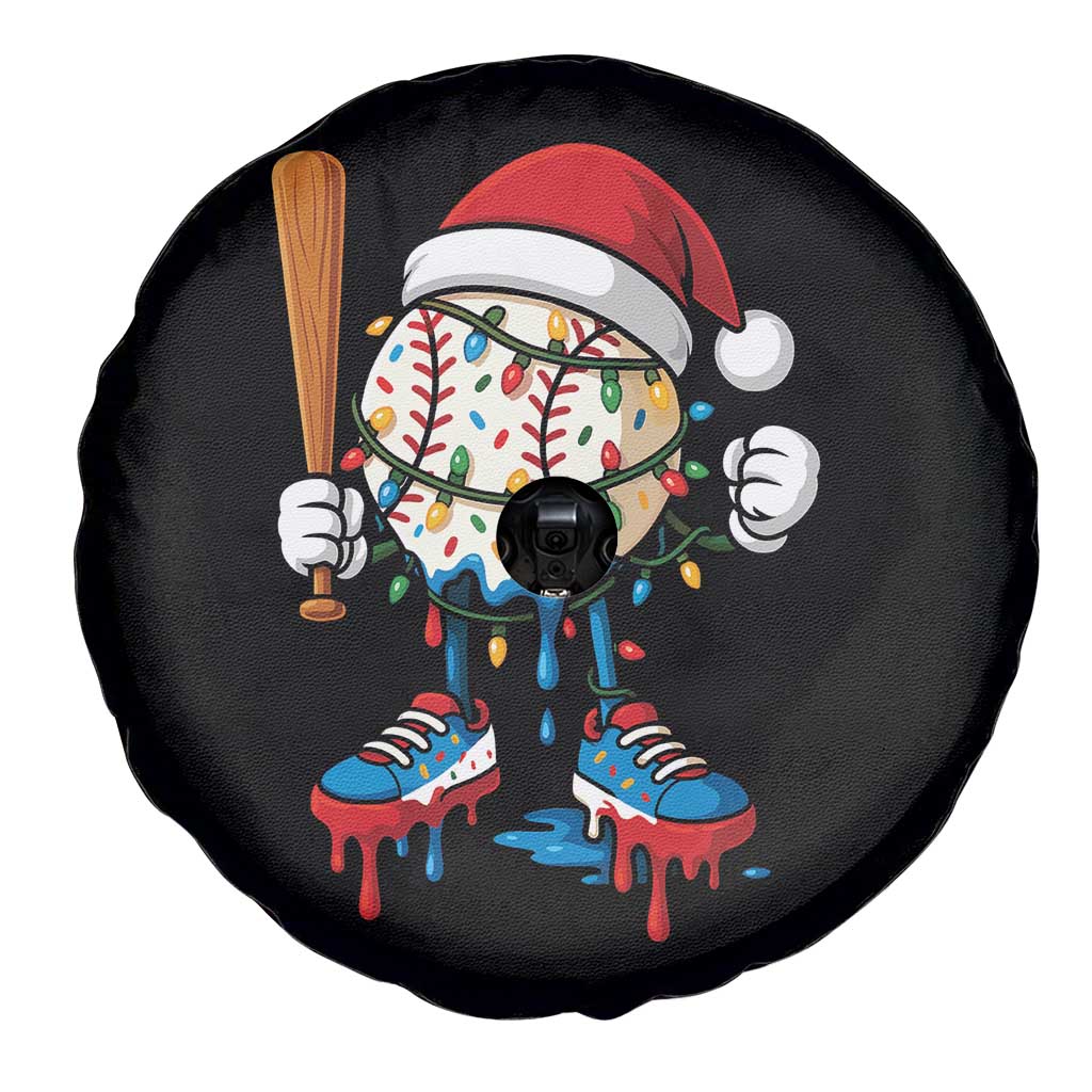 Christmas Baseball Ice Cream Drip Spare Tire Cover Santa Sports Xmas Baseball Player TS10
