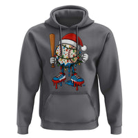 Christmas Baseball Ice Cream Drip Hoodie Santa Sports Xmas Baseball Player - Wonder Print Shop