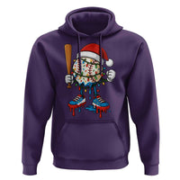 Christmas Baseball Ice Cream Drip Hoodie Santa Sports Xmas Baseball Player - Wonder Print Shop
