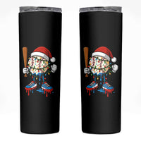 Christmas Baseball Ice Cream Drip Skinny Tumbler Santa Sports Xmas Baseball Player - Wonder Print Shop