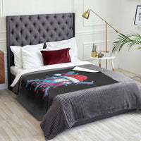 Christmas Baseball Ice Cream Drip Throw Blanket Santa Sports Xmas Light Boys Sprinkles Baseball Bat - Wonder Print Shop