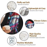 Christmas Baseball Ice Cream Drip Throw Blanket Santa Sports Xmas Light Boys Sprinkles Baseball Bat - Wonder Print Shop