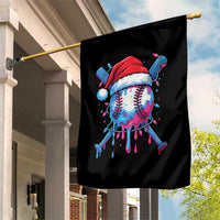 Christmas Baseball Ice Cream Drip Garden Flag Santa Sports Xmas Light Boys Sprinkles Baseball Bat - Wonder Print Shop