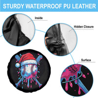 Christmas Baseball Ice Cream Drip Spare Tire Cover Santa Sports Xmas Light Boys Sprinkles Baseball Bat TS10