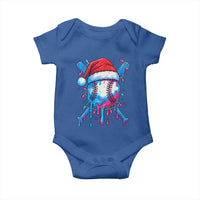 Christmas Baseball Ice Cream Drip Baby Onesie Santa Sports Xmas Light Boys Sprinkles Baseball Bat - Wonder Print Shop