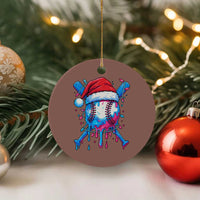 Christmas Baseball Ice Cream Drip Ceramic Ornament Santa Sports Xmas Light Boys Sprinkles Baseball Bat - Wonder Print Shop