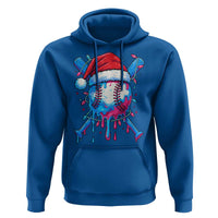 Christmas Baseball Ice Cream Drip Hoodie Santa Sports Xmas Light Boys Sprinkles Baseball Bat - Wonder Print Shop