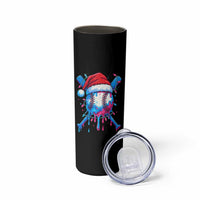 Christmas Baseball Ice Cream Drip Skinny Tumbler Santa Sports Xmas Light Boys Sprinkles Baseball Bat - Wonder Print Shop