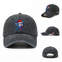 Christmas Baseball Ice Cream Drip Washed Cotton Baseball Cap Santa Sports Xmas Light Boys Sprinkles Baseball Bat