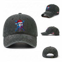Christmas Baseball Ice Cream Drip Washed Cotton Baseball Cap Santa Sports Xmas Light Boys Sprinkles Baseball Bat