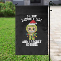 Funny Christmas Garden Flag On the Naughty List I Regret Nothing Kawaii Bubu - Wonder Print Shop
