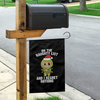 Funny Christmas Garden Flag On the Naughty List I Regret Nothing Kawaii Bubu - Wonder Print Shop