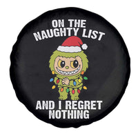 Funny Christmas Spare Tire Cover On the Naughty List I Regret Nothing Kawaii Bubu - Wonder Print Shop