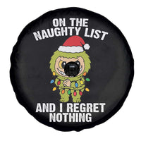 Funny Christmas Spare Tire Cover On the Naughty List I Regret Nothing Kawaii Bubu - Wonder Print Shop