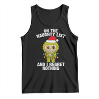 Funny Christmas Tank Top On the Naughty List I Regret Nothing Kawaii Bubu - Wonder Print Shop