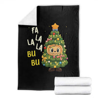 Funny Christmas Throw Blanket Fa La La La Bu Bu Xmas Song Kawaii Bubu - Wonder Print Shop