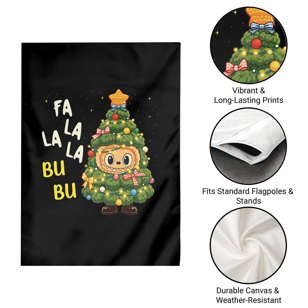 Funny Christmas Garden Flag Fa La La La Bu Bu Xmas Song Kawaii Bubu - Wonder Print Shop