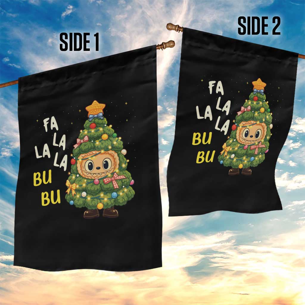 Funny Christmas Garden Flag Fa La La La Bu Bu Xmas Song Kawaii Bubu - Wonder Print Shop
