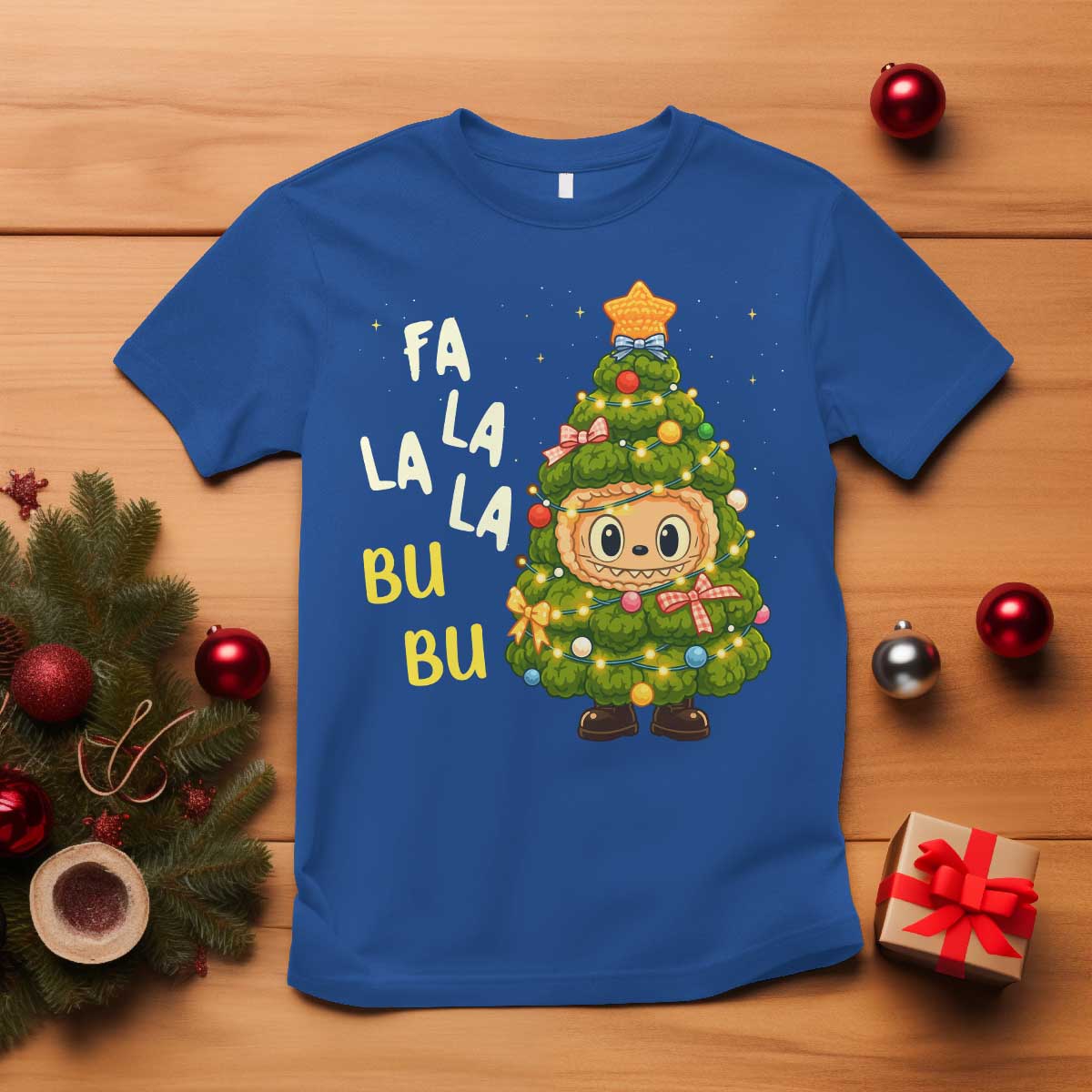 Funny Christmas T Shirt Fa La La La Bu Bu Xmas Song Kawaii Bubu - Wonder Print Shop