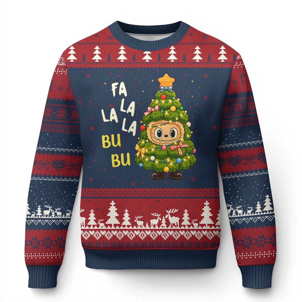 Funny Xmas Ugly Christmas Sweater Fa La La La Bu Bu Xmas Song Kawaii Bubu - Wonder Print Shop