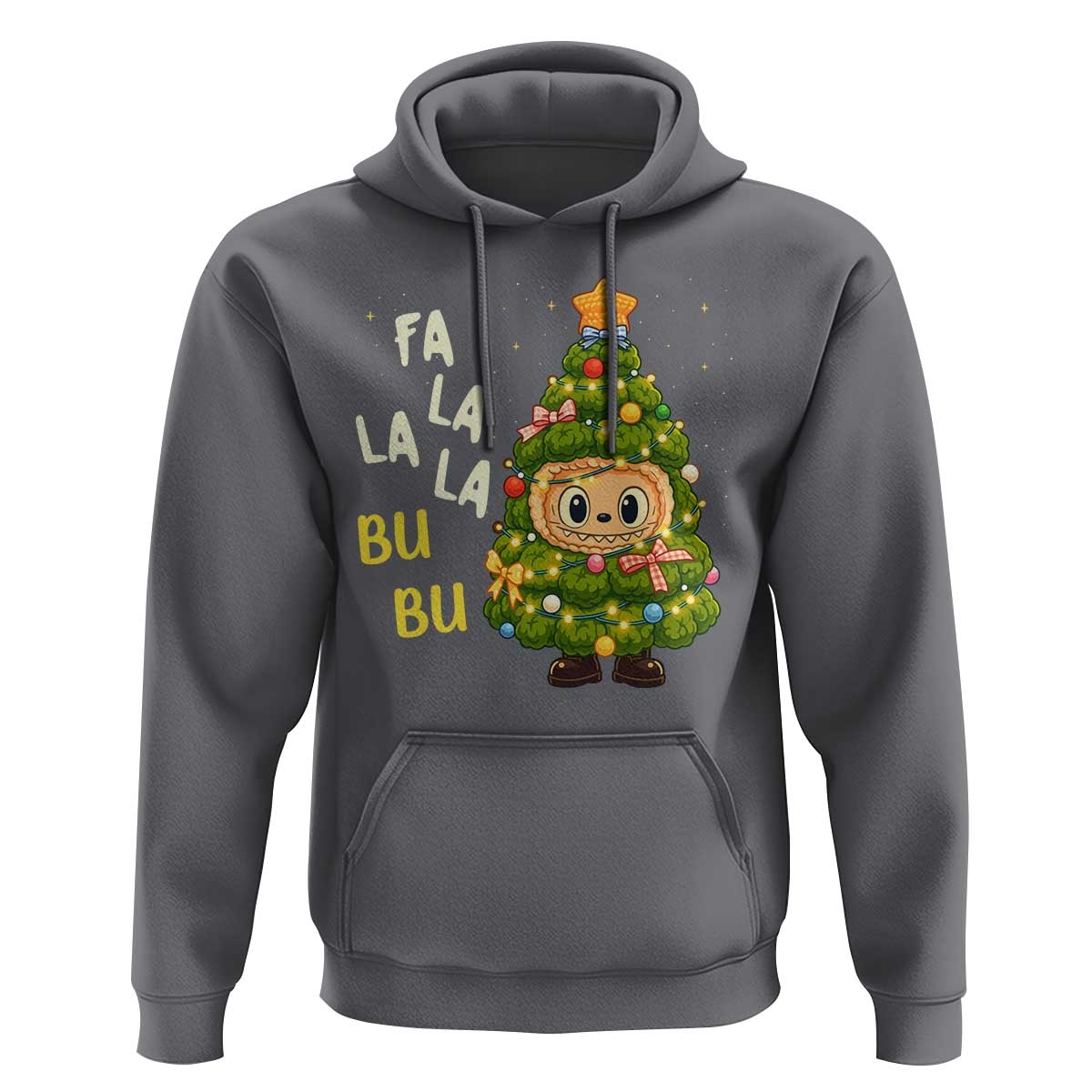 Funny Christmas Hoodie Fa La La La Bu Bu Xmas Song Kawaii Bubu - Wonder Print Shop