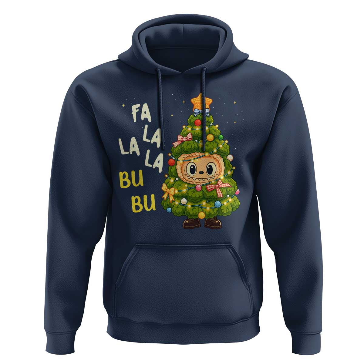 Funny Christmas Hoodie Fa La La La Bu Bu Xmas Song Kawaii Bubu - Wonder Print Shop