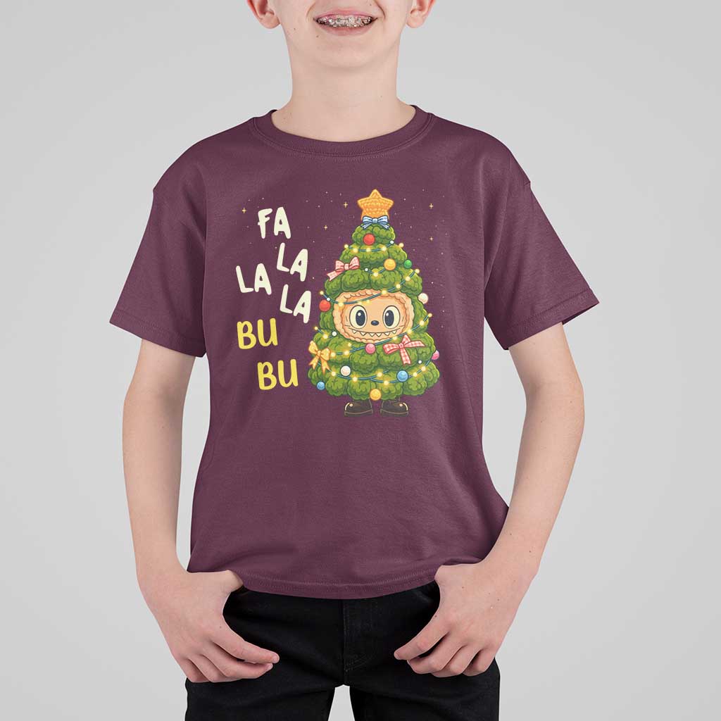Funny Christmas T Shirt For Kid Fa La La La Bu Bu Xmas Song Kawaii Bubu - Wonder Print Shop