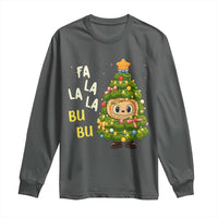 Funny Christmas Long Sleeve Shirt Fa La La La Bu Bu Xmas Song Kawaii Bubu - Wonder Print Shop