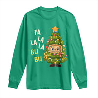 Funny Christmas Long Sleeve Shirt Fa La La La Bu Bu Xmas Song Kawaii Bubu - Wonder Print Shop