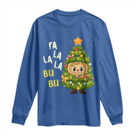 Funny Christmas Long Sleeve Shirt Fa La La La Bu Bu Xmas Song Kawaii Bubu - Wonder Print Shop