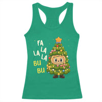 Funny Christmas Racerback Tank Top Fa La La La Bu Bu Xmas Song Kawaii Bubu - Wonder Print Shop