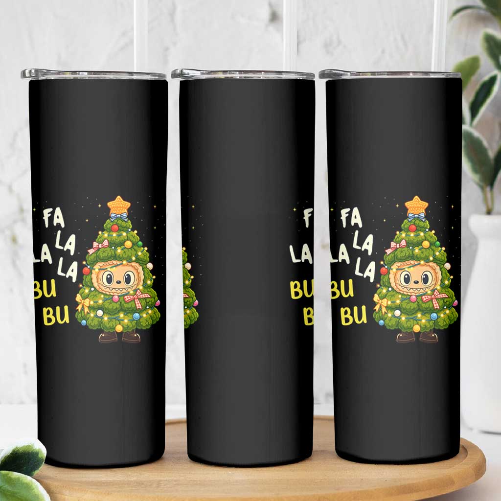 Funny Christmas Skinny Tumbler Fa La La La Bu Bu Xmas Song Kawaii Bubu - Wonder Print Shop