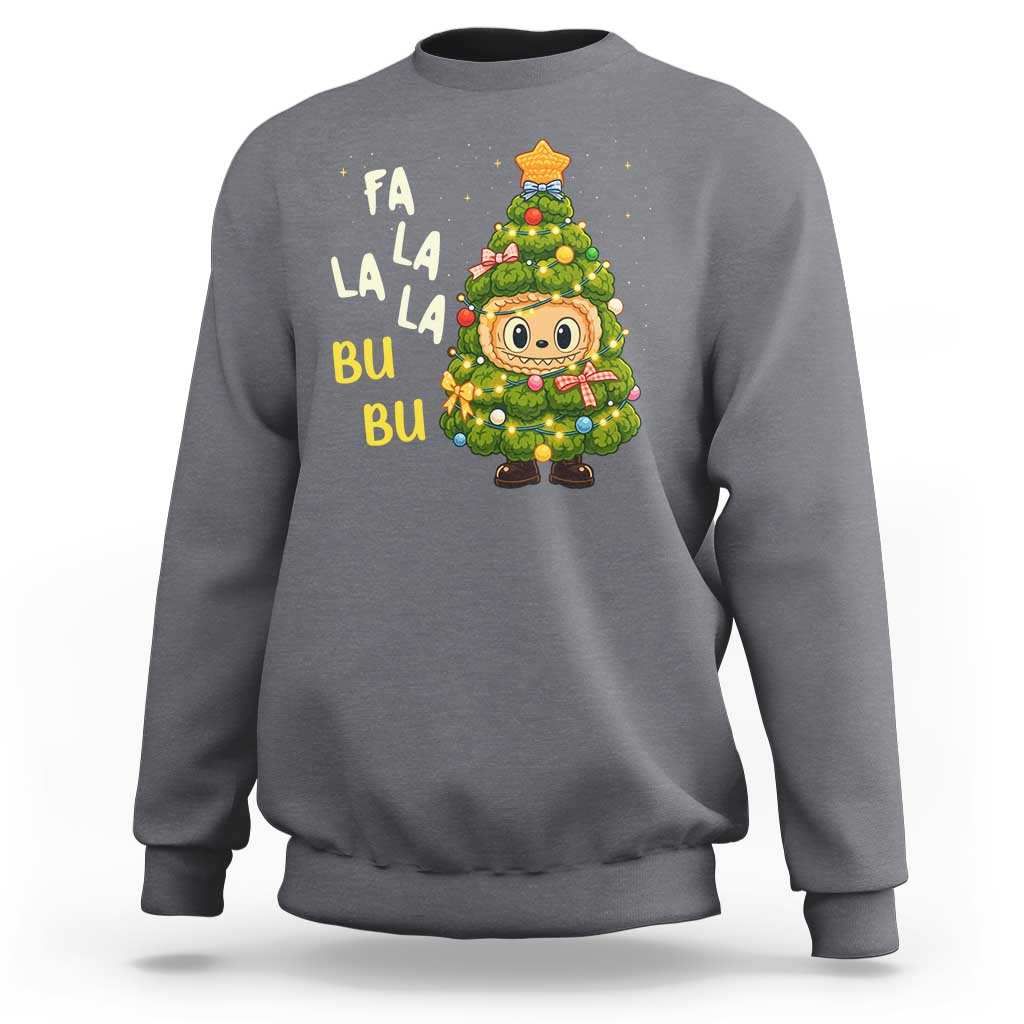 Funny Christmas Sweatshirt Fa La La La Bu Bu Xmas Song Kawaii Bubu - Wonder Print Shop