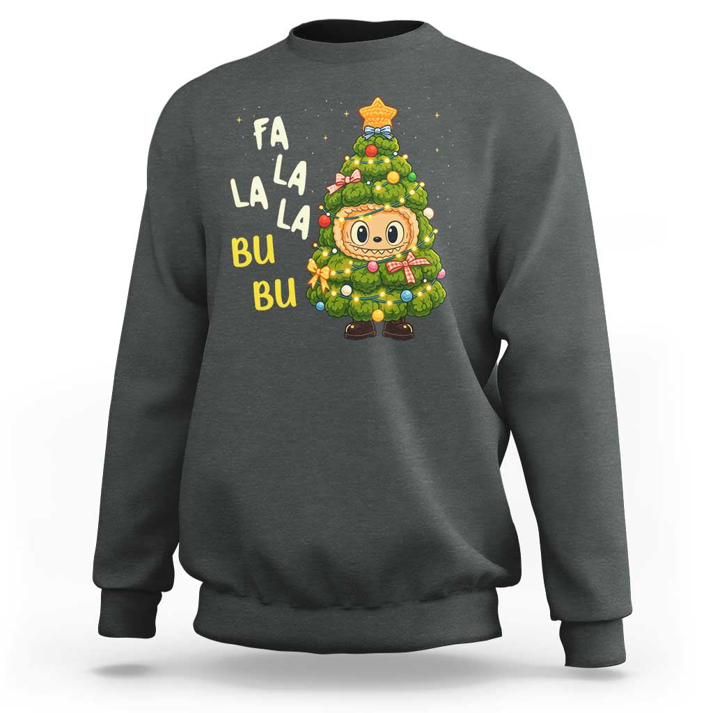 Funny Christmas Sweatshirt Fa La La La Bu Bu Xmas Song Kawaii Bubu - Wonder Print Shop