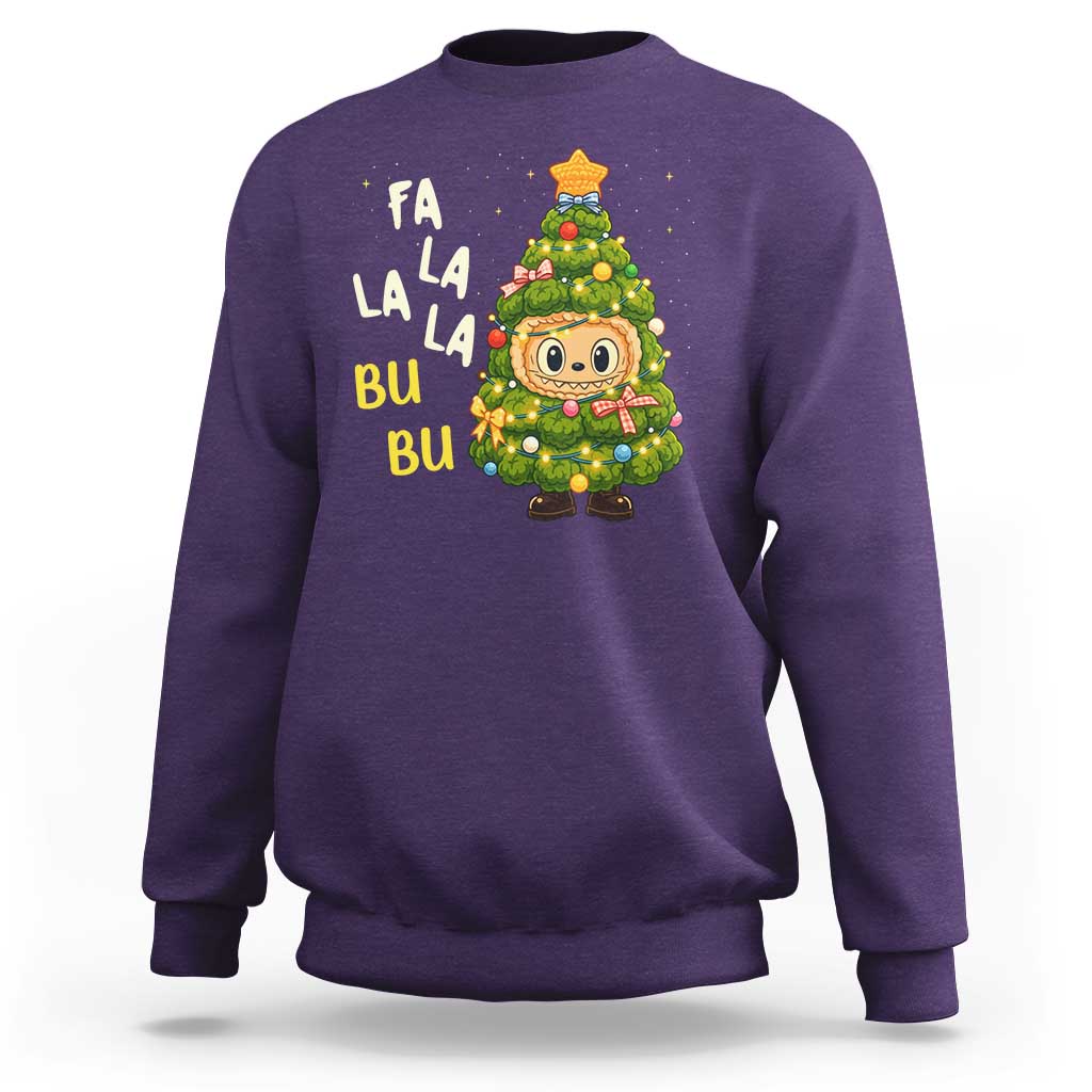 Funny Christmas Sweatshirt Fa La La La Bu Bu Xmas Song Kawaii Bubu - Wonder Print Shop