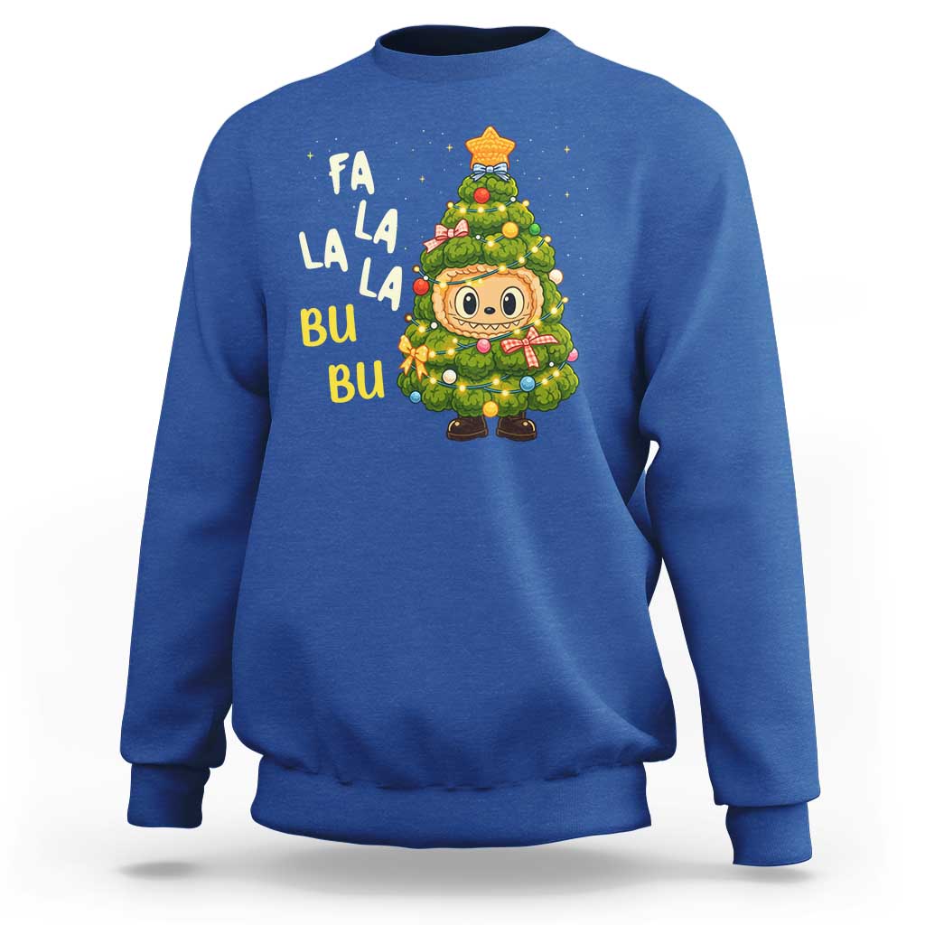 Funny Christmas Sweatshirt Fa La La La Bu Bu Xmas Song Kawaii Bubu - Wonder Print Shop